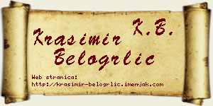 Krasimir Belogrlić vizit kartica